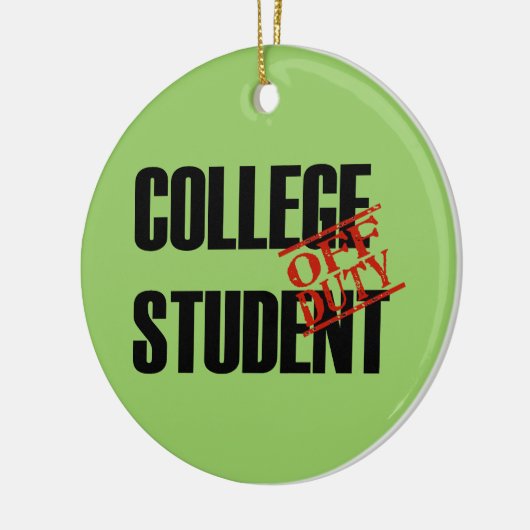 DIENSTFREIER Uni-Student Keramik Ornament (Links)