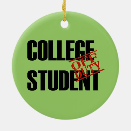 DIENSTFREIER Uni-Student Keramik Ornament (Hinten)