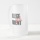 DIENSTFREIER UNI-STUDENT MATTGLAS BIERGLAS (Vorderseite Links)