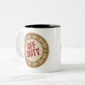 Dienstfreier Uni-Student Zweifarbige Tasse (Vorderseite Links)