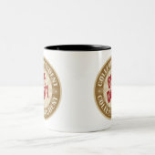 Dienstfreier Uni-Student Zweifarbige Tasse (Mittel)
