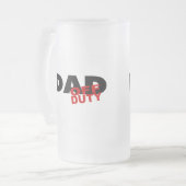 Dienstfreier Vater (Schwarzes) Mattglas Bierglas (Vorderseite Links)