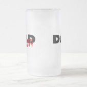 Dienstfreier Vater (Schwarzes) Mattglas Bierglas (Mittel)