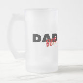 Dienstfreier Vater (Schwarzes) Mattglas Bierglas (Links)