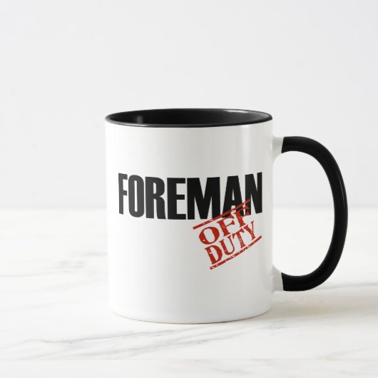 Dienstfreier Vorarbeiter Tasse (Rechts)