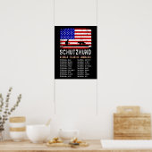 Diensthund Schutzhund Deutsche Ausbildungskommando Poster (Küche)