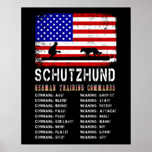 Diensthund Schutzhund Deutsche Ausbildungskommando Poster
