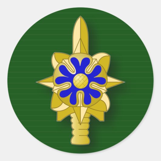 Dienstinsignien des Nachrichtendienstes der Armee Runder Aufkleber (Vorderseite)