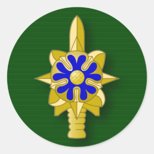 Dienstinsignien des Nachrichtendienstes der Armee Runder Aufkleber