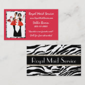 Dienstkarten für Maid Service Visitenkarte (Vorne/Hinten)