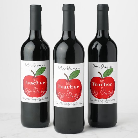 Dienstlehrer Weinetikett (Flaschen)