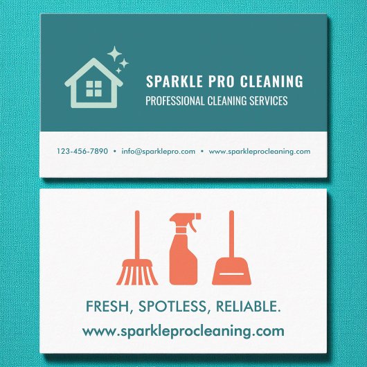 Dienstleistungen der aquamarinen Beruflichen Hausr Visitenkarte