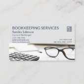 Dienstleistungen der Buchführung Visitenkarte (Vorderseite)