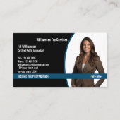 Dienstleistungen der Einkommensteuervorbereitung Visitenkarte (Vorderseite)