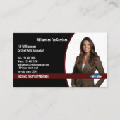 Dienstleistungen der Einkommensteuervorbereitung Visitenkarte (Vorderseite)