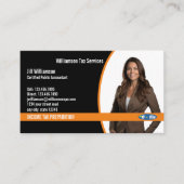 Dienstleistungen der Einkommensteuervorbereitung Visitenkarte (Vorderseite)