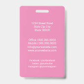 Dienstleistungen der Hauspflege/ Sitzplätze Ausweis (Rückseite)