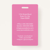 Dienstleistungen der Hauspflege/ Sitzplätze Ausweis (Rückseite)