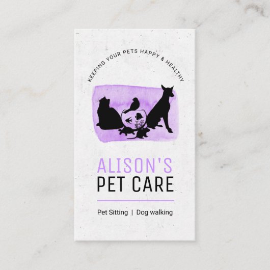 Dienstleistungen der Hauspflege / Sitzplätze / Hau Visitenkarte (Vorderseite)