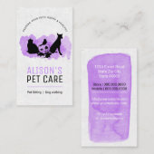 Dienstleistungen der Hauspflege / Sitzplätze / Hau Visitenkarte (Vorne/Hinten)