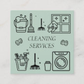 Dienstleistungen der Kommerziellen Reinigung von g Quadratische Visitenkarte (Vorderseite)