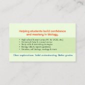 Dienstleistungen der naturwissenschaftlichen Nachh Visitenkarte (Rückseite)