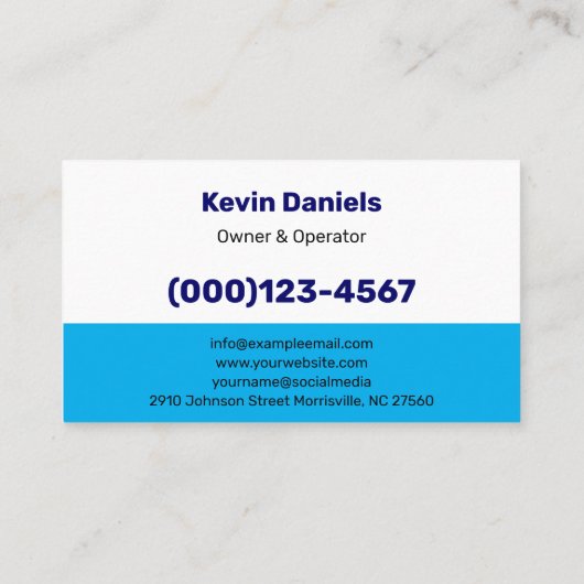 Dienstleistungen der Reinigung mit weißem und blau Visitenkarte (Rückseite)