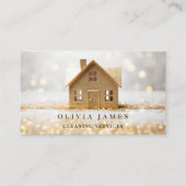 Dienstleistungen der Reinigung von Glitzer Visitenkarte (Vorderseite)