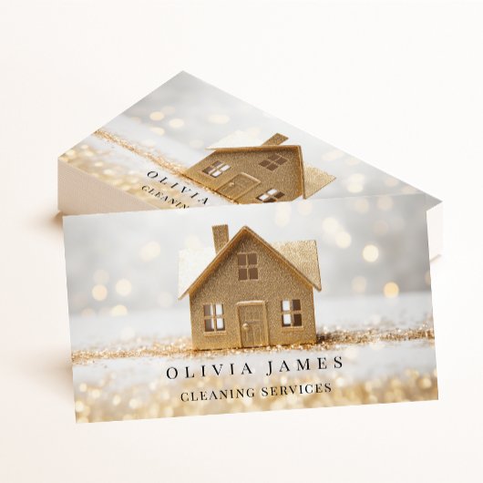 Dienstleistungen der Reinigung von Glitzer Visitenkarte