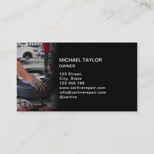 Dienstleistungen der Reparatur von beruflichen Aut Visitenkarte (Rückseite)