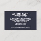 Dienstleistungen der Steuervorbereitung Proof Amer Visitenkarte (Rückseite)