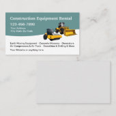 Dienstleistungen der Vermietung von Bauausrüstung Visitenkarte (Vorne/Hinten)