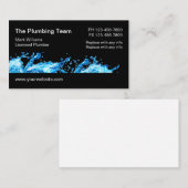 Dienstleistungen der Wasserversorgung Visitenkarte (Vorne/Hinten)