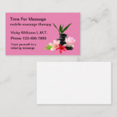 Dienstleistungen der Zen-Massagetherapie Visitenkarte (Vorne/Hinten)