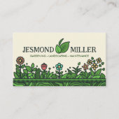 Dienstleistungen des Gartenbaus und des Landschaft Visitenkarte (Vorderseite)