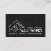 Dienstleistungen des Plasterings und Malens Visitenkarte (Vorderseite)