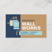 Dienstleistungen des Plasterings und Malens Visitenkarte (Vorderseite)