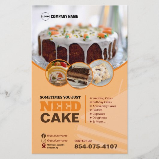 Dienstleistungen für Bäckereien nach Kundenwunsch Flyer (Vorne)