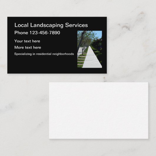 Dienstleistungen im Bereich Wohnungsbau und Landsc Visitenkarte (Vorne/Hinten)