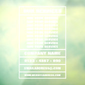 Dienstleistungen und Informationen Fensteraufkleber (Blatt 3)