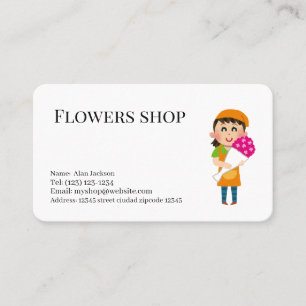 Dienstleistungen von Blume-Shops, die mit Visitenk Visitenkarte