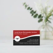 Dienstleistungen von Drohnenfotografen Visitenkarte (Stehend Vorderseite)
