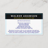 Dienstleistungen von Elektrizitätsversorgern, Visi Visitenkarte (Rückseite)