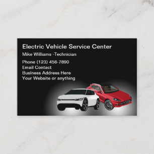 Dienstleistungen von Elektroautos Visitenkarte