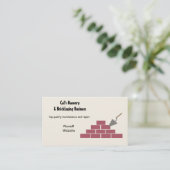 Dienstleistungen von Mauerwerk und Mauerwerk Visitenkarte (Stehend Vorderseite)