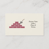 Dienstleistungen von Mauerwerk und Mauerwerk Visitenkarte (Rückseite)