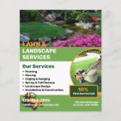 Dienstleistungen von Rasen und Landschaften Flyer (Vorne)