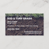 Dienstleistungen von Sod und Turf Rasen Visitenkarte (Vorderseite)