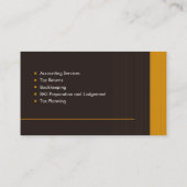 Dienstleistungen von Wirtschaftsprüfern - braun un Visitenkarte (Rückseite)