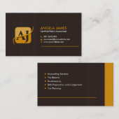 Dienstleistungen von Wirtschaftsprüfern - braun un Visitenkarte (Vorne/Hinten)